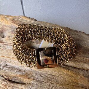 Michael Kors Gold-Tone Chain-Link Bracelet With Signature Logo Clasp